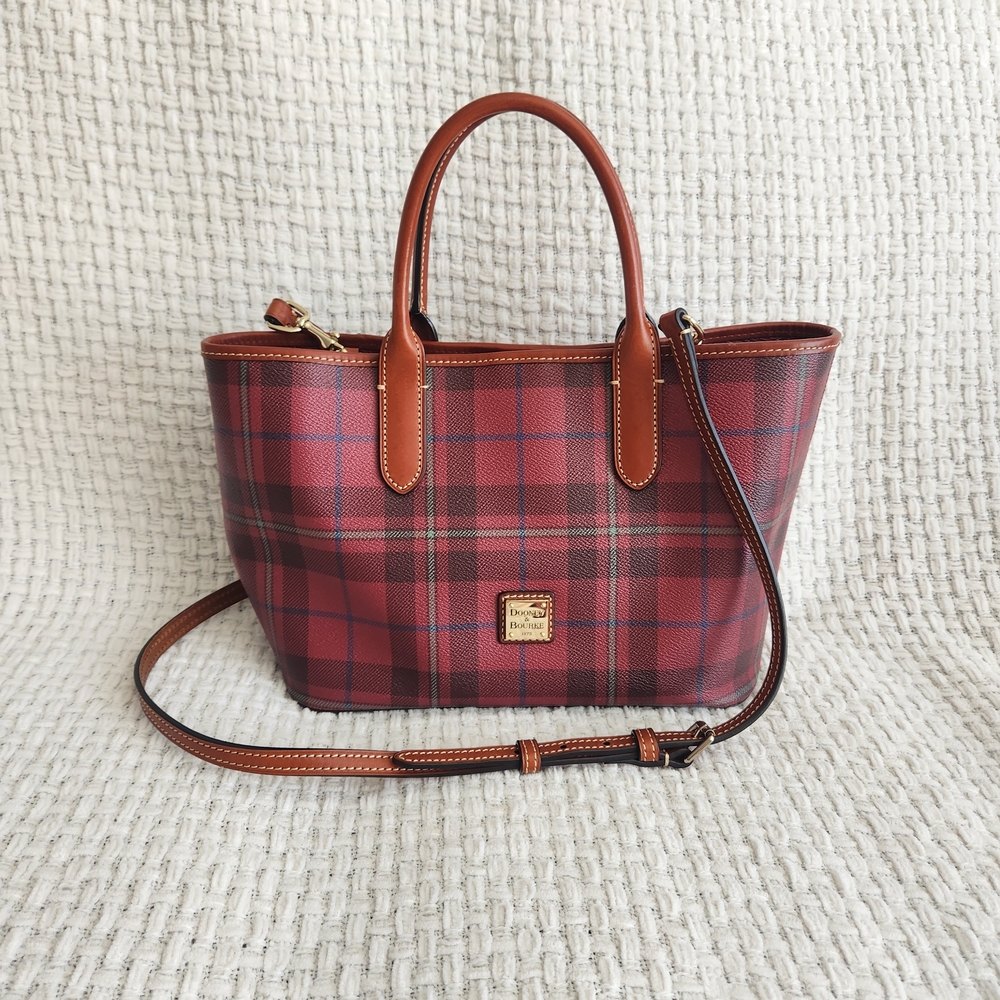 Dooney & Bourke Cranberry Plaid Woman's Handbag